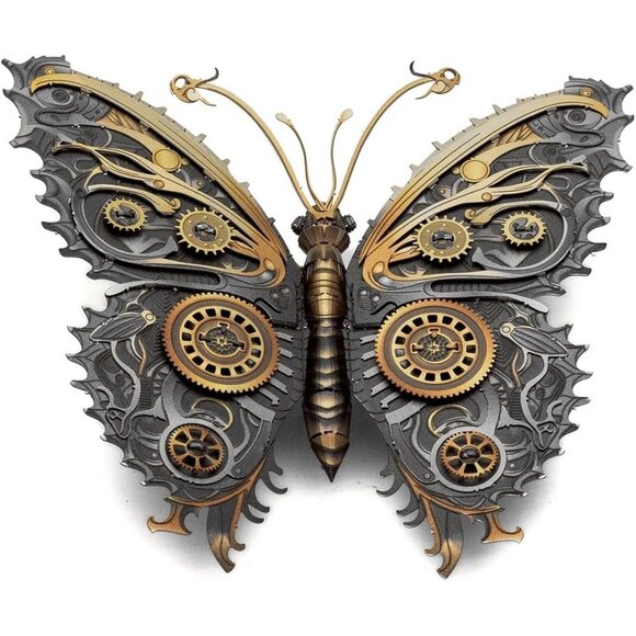 Fascinations Metal Earth Steampunk Butterfly Model Kit Steel Model ME1021 - Picture 7 of 7